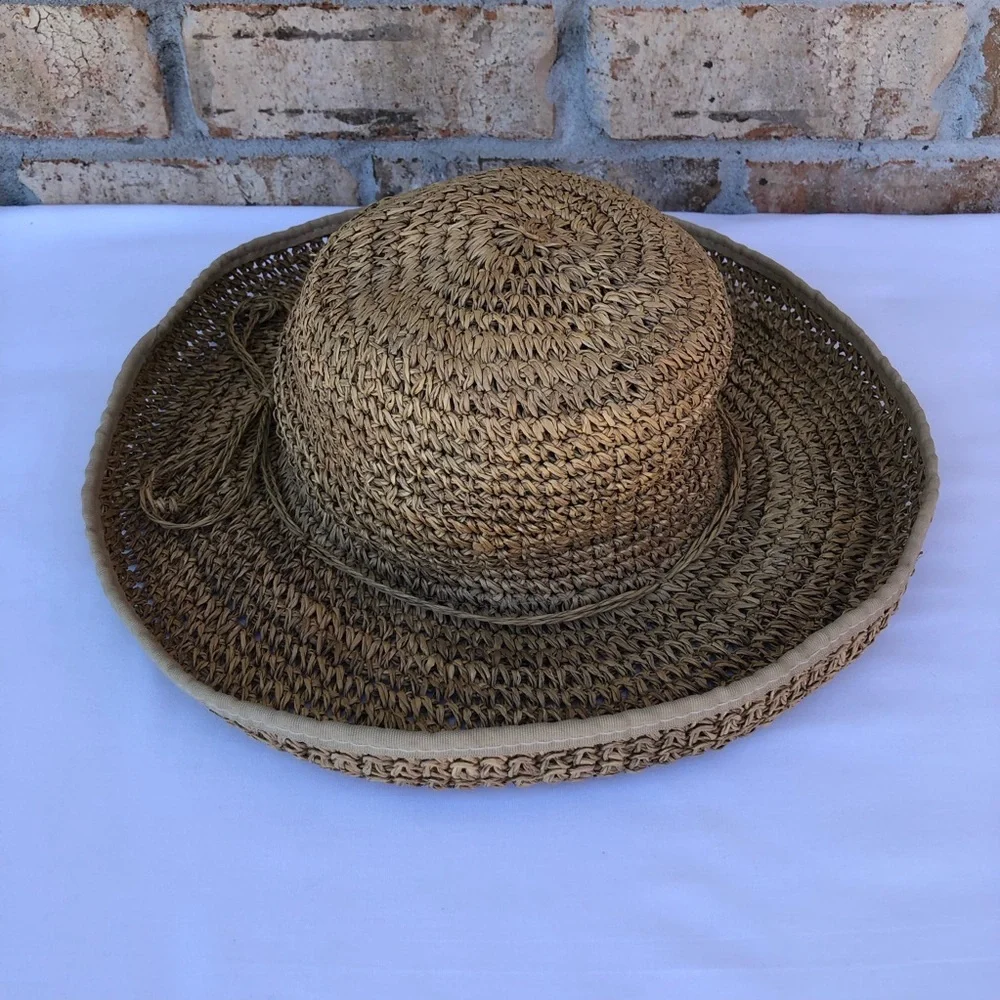Scala Gal Women’s Straw Floppy Packable Beach‎ Sun Hat Sombrero Size 57cm